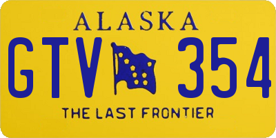 AK license plate GTV354