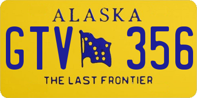 AK license plate GTV356