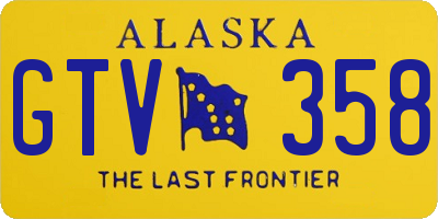 AK license plate GTV358