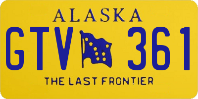 AK license plate GTV361