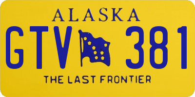 AK license plate GTV381