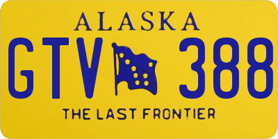 AK license plate GTV388