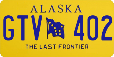 AK license plate GTV402