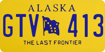 AK license plate GTV413