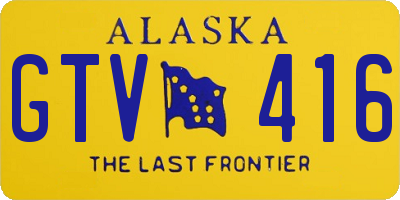 AK license plate GTV416