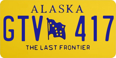 AK license plate GTV417