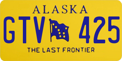 AK license plate GTV425