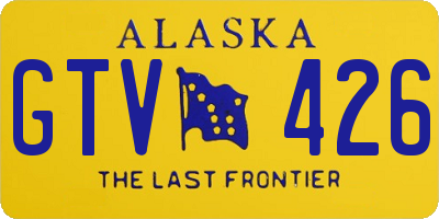 AK license plate GTV426