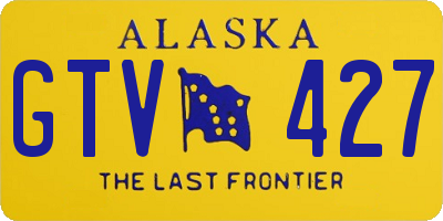 AK license plate GTV427