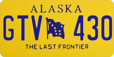 AK license plate GTV430