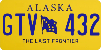 AK license plate GTV432