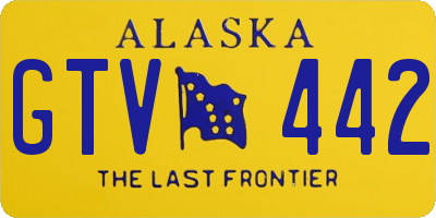 AK license plate GTV442