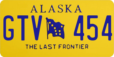 AK license plate GTV454