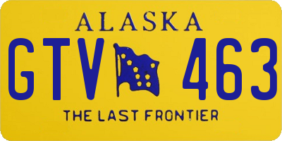 AK license plate GTV463