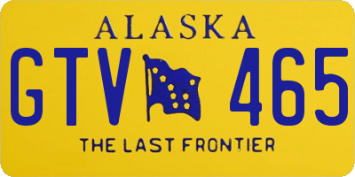 AK license plate GTV465
