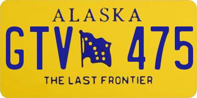 AK license plate GTV475
