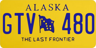 AK license plate GTV480