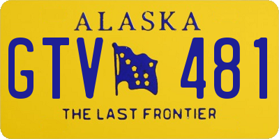 AK license plate GTV481