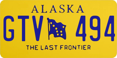 AK license plate GTV494