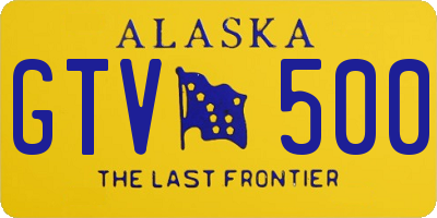 AK license plate GTV500