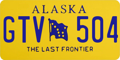 AK license plate GTV504