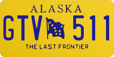 AK license plate GTV511