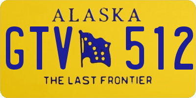 AK license plate GTV512