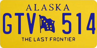 AK license plate GTV514