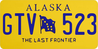AK license plate GTV523