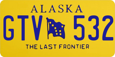 AK license plate GTV532