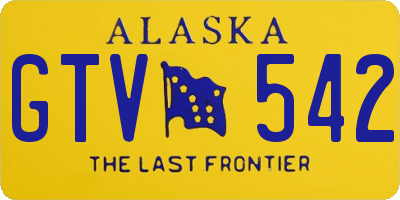 AK license plate GTV542