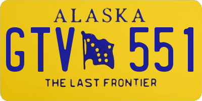 AK license plate GTV551