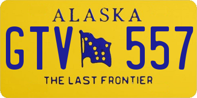 AK license plate GTV557