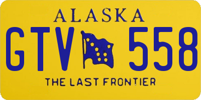 AK license plate GTV558