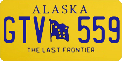 AK license plate GTV559