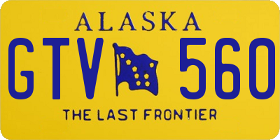 AK license plate GTV560