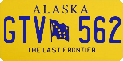 AK license plate GTV562