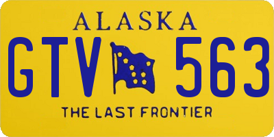 AK license plate GTV563