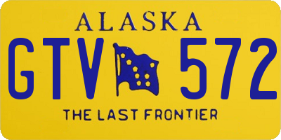 AK license plate GTV572