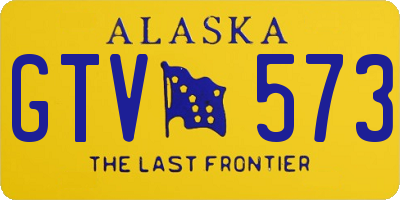 AK license plate GTV573