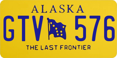 AK license plate GTV576