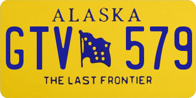 AK license plate GTV579