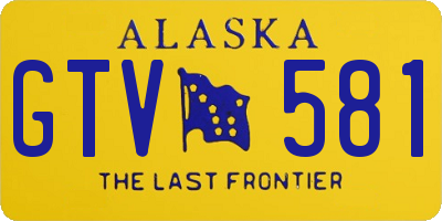 AK license plate GTV581