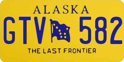 AK license plate GTV582