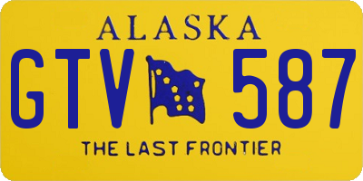 AK license plate GTV587