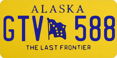 AK license plate GTV588