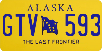 AK license plate GTV593