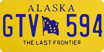AK license plate GTV594