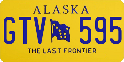 AK license plate GTV595