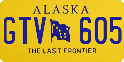 AK license plate GTV605